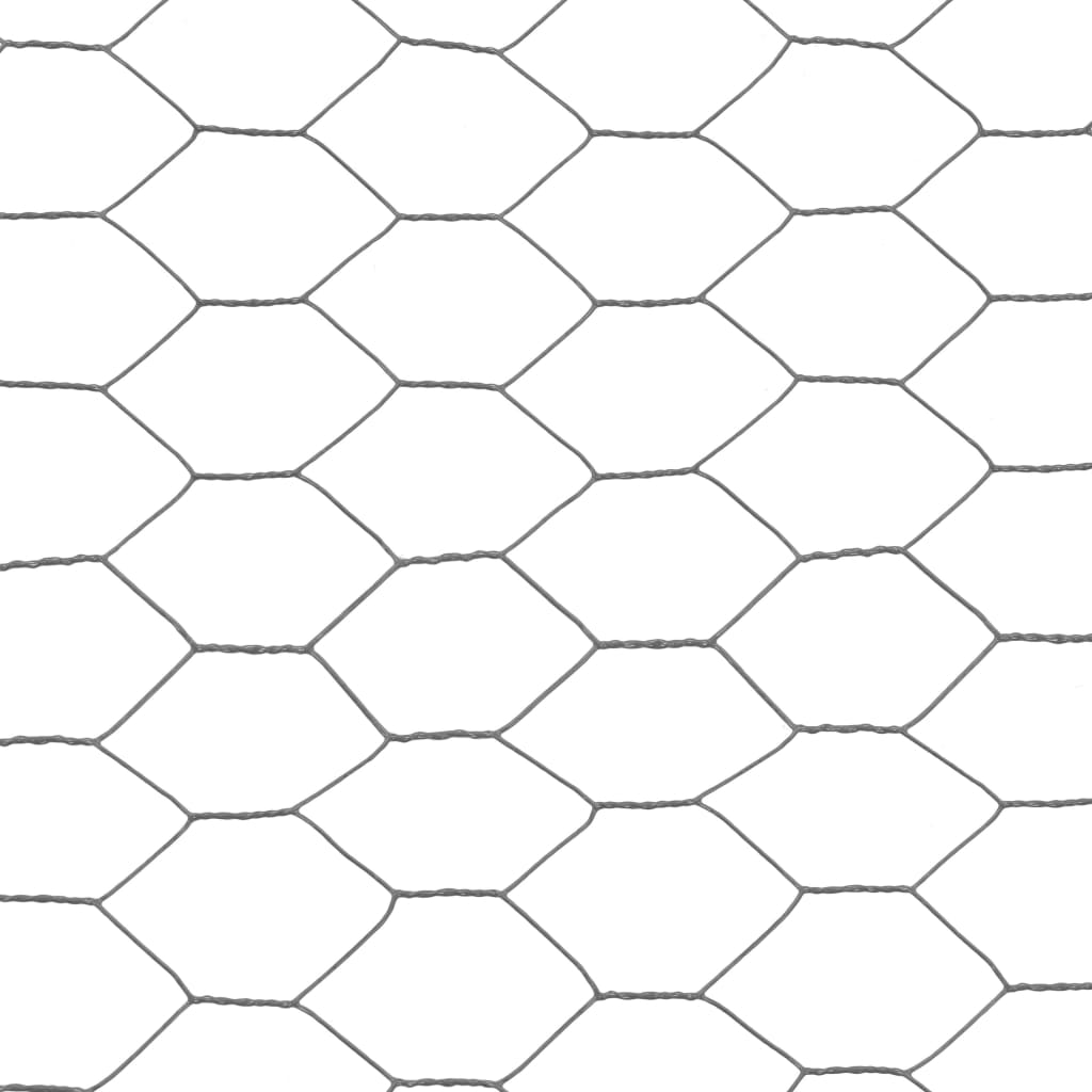 vidaXL Clôture grillagée en acier avec revêtement PVC 25x1 m Gris