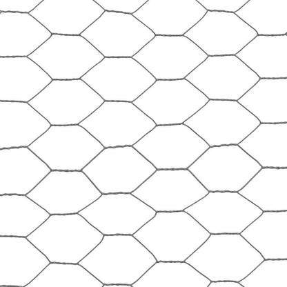 vidaXL Clôture grillagée en acier avec revêtement PVC 25 x 1,2 m Gris
