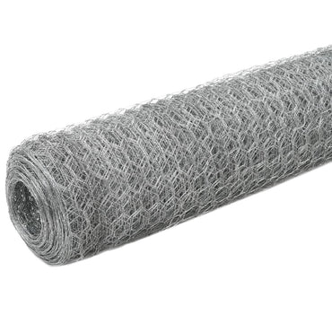 vidaXL Grillage Acier galvanisé 25x1,5 m Argenté