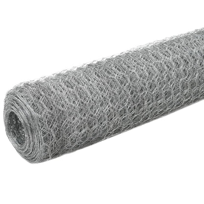 vidaXL Grillage Acier galvanisé 25x1,5 m Argenté