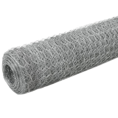 vidaXL Grillage Acier galvanisé 25x1,5 m Argenté