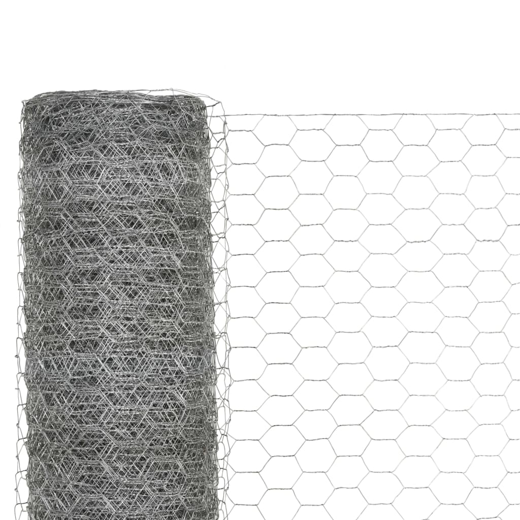 vidaXL Clôture en fil de fer Acier galvanisé 25x1,2 m Argenté