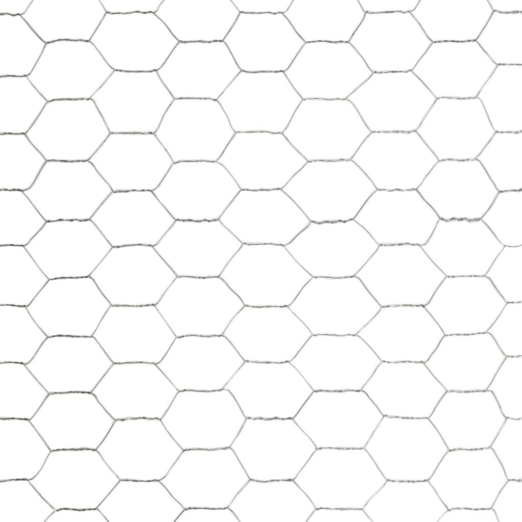 vidaXL Grillage Acier galvanisé 25x1,5 m Argenté