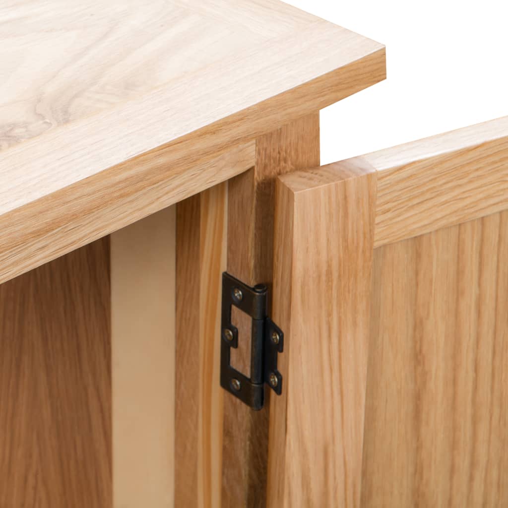 vidaXL Eckschrank 80x33,5x78 cm Massivholz Eiche