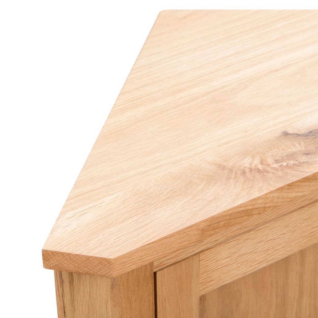 vidaXL Eckschrank 59x45x80 cm Massivholz Eiche