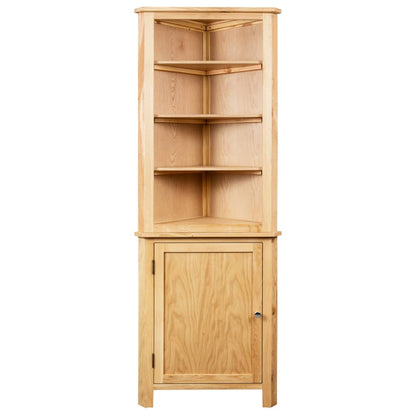 vidaXL Eckschrank 59x36x180 cm Massivholz Eiche