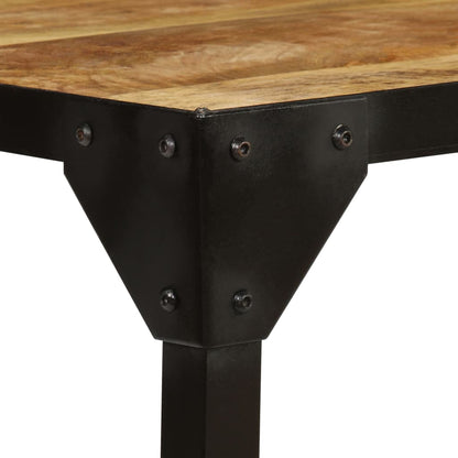 vidaXL Table basse en bois de manguier massif brut et acier 110 cm