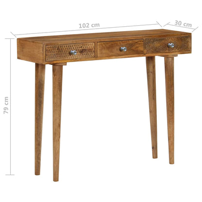 vidaXL Konsolentisch Mangoholz Massiv 102 x 30 x 79 cm