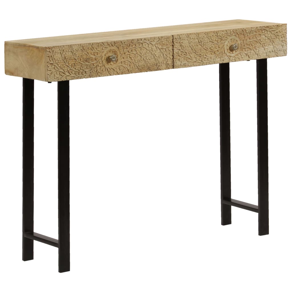 vidaXL Console en bois de manguier massif 102x30x79 cm