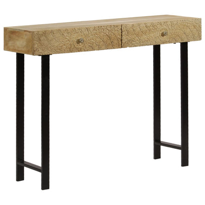 vidaXL Console en bois de manguier massif 102x30x79 cm