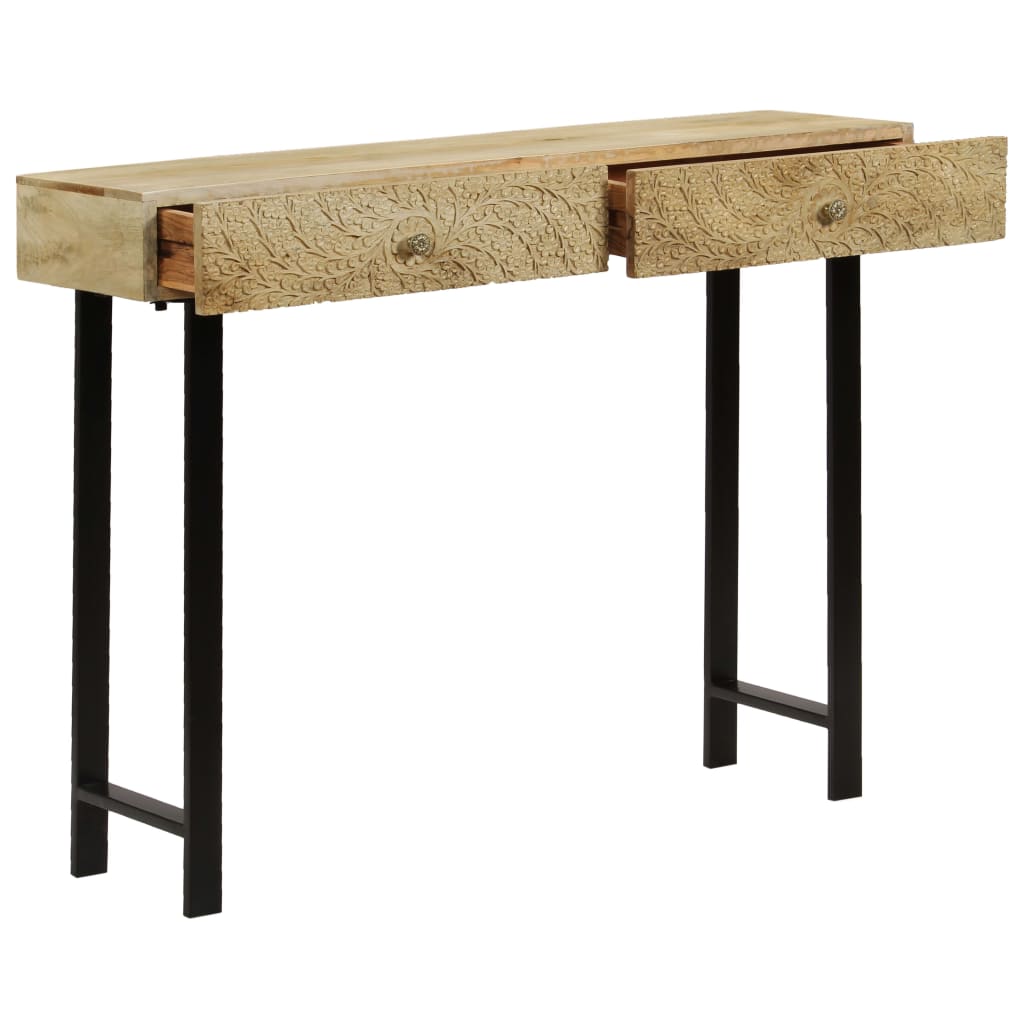 vidaXL Console en bois de manguier massif 102x30x79 cm