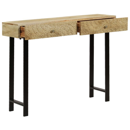 vidaXL Console en bois de manguier massif 102x30x79 cm