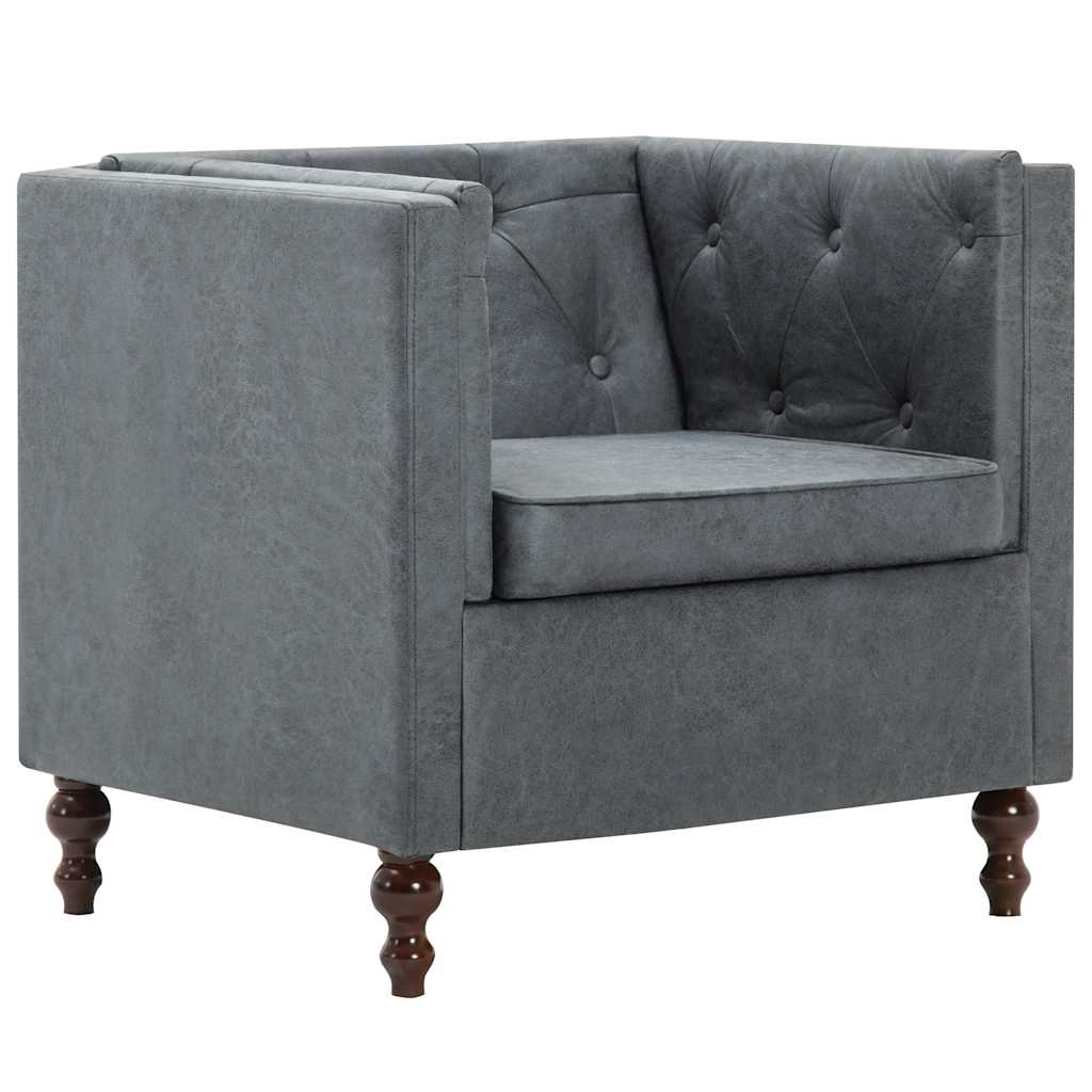vidaXL Sessel Grau Stoff