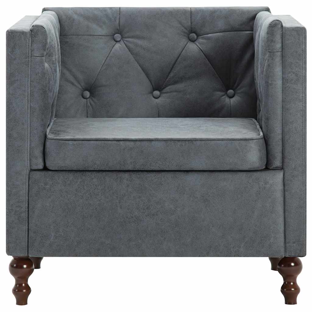 vidaXL Sessel Grau Stoff