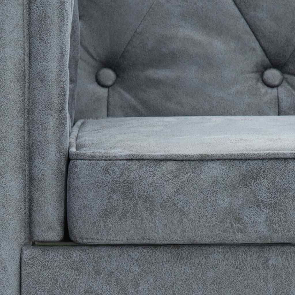 vidaXL Sessel Grau Stoff