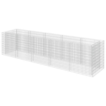 vidaXL Gabionen-Hochbeet Verzinkter Stahl 450×90×100 cm