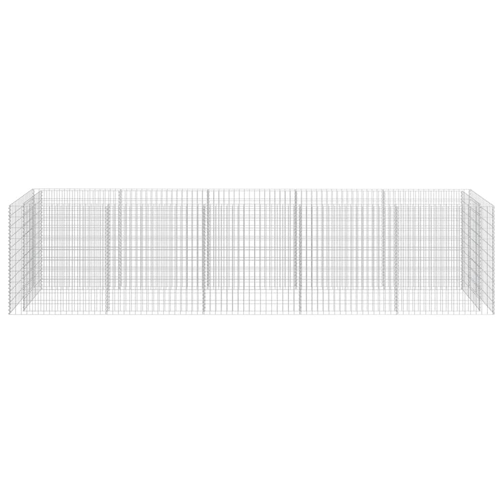 vidaXL Gabionen-Hochbeet Verzinkter Stahl 450×90×100 cm