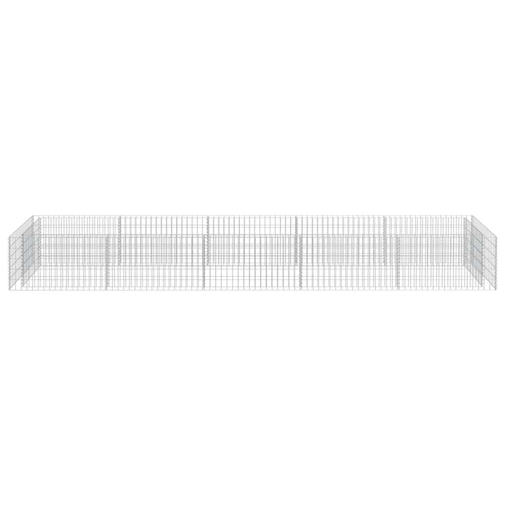 vidaXL Gabionen-Hochbeet Verzinkter Stahl 450×90×50 cm
