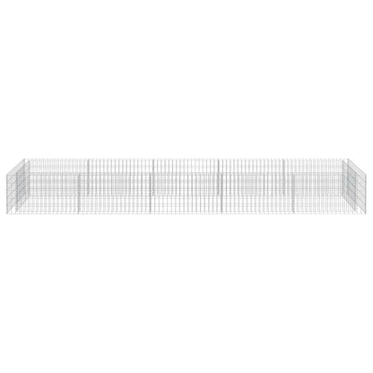 vidaXL Gabionen-Hochbeet Verzinkter Stahl 450×90×50 cm