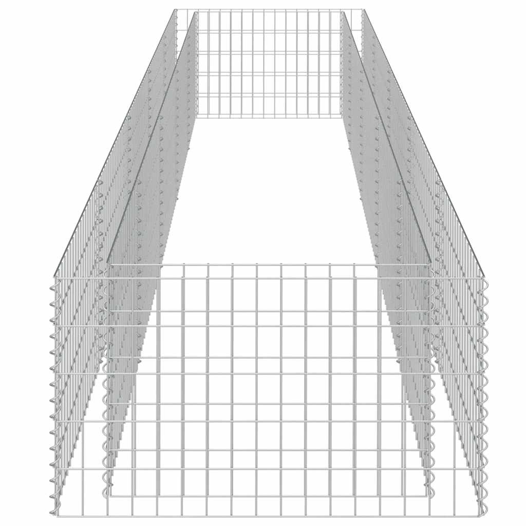 vidaXL Gabionen-Hochbeet Verzinkter Stahl 450×90×50 cm