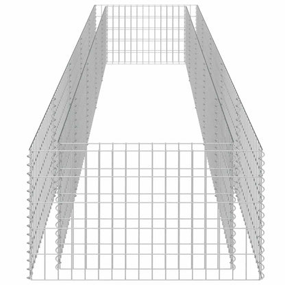 vidaXL Gabionen-Hochbeet Verzinkter Stahl 450×90×50 cm