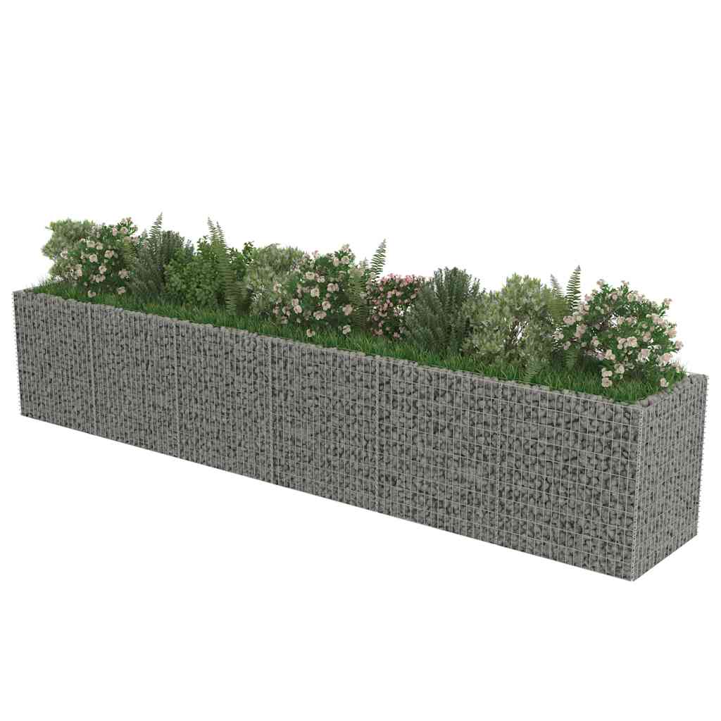 vidaXL Gabionen-Hochbeet Verzinkter Stahl 540×90×100 cm