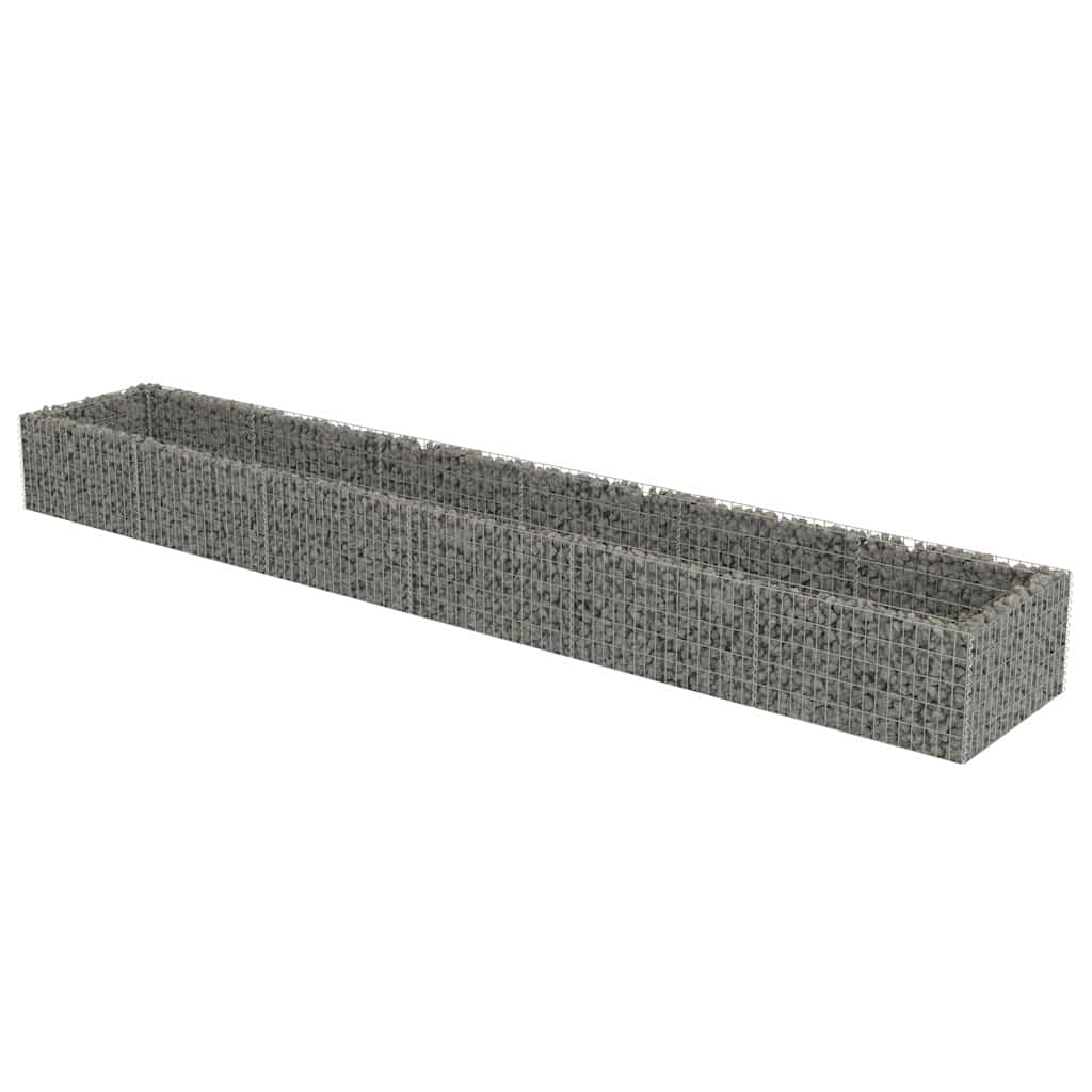 vidaXL Gabionen-Hochbeet Verzinkter Stahl 540×90×50 cm