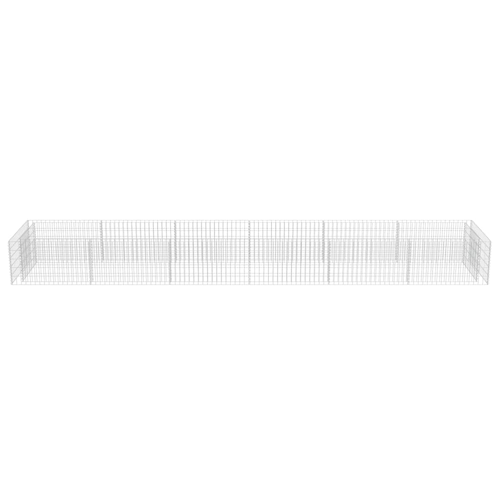vidaXL Gabionen-Hochbeet Verzinkter Stahl 540×90×50 cm