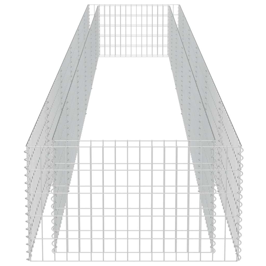 vidaXL Gabionen-Hochbeet Verzinkter Stahl 540×90×50 cm