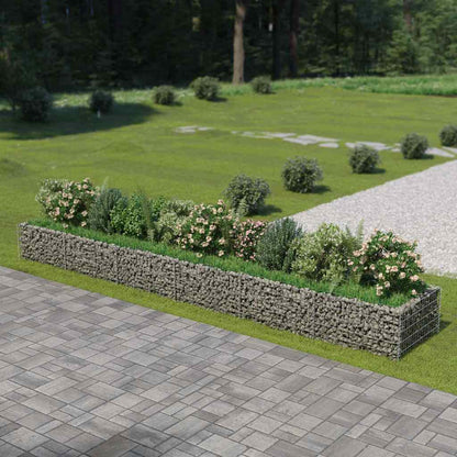 vidaXL Gabionen-Hochbeet Verzinkter Stahl 540×90×50 cm