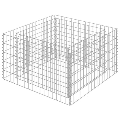 vidaXL Gabionen-Hochbeet Verzinkter Stahl 90×90×50 cm