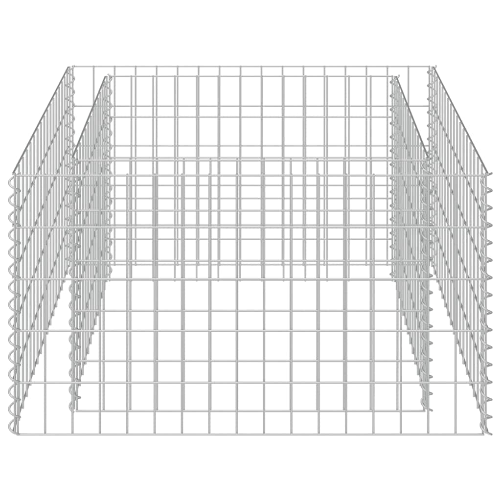 vidaXL Gabionen-Hochbeet Verzinkter Stahl 90×90×50 cm