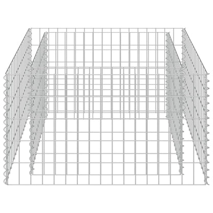 vidaXL Gabionen-Hochbeet Verzinkter Stahl 90×90×50 cm