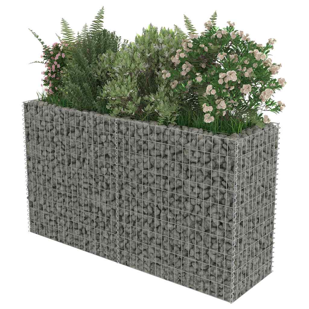 vidaXL Gabionen-Hochbeet Verzinkter Stahl 180×50×100 cm