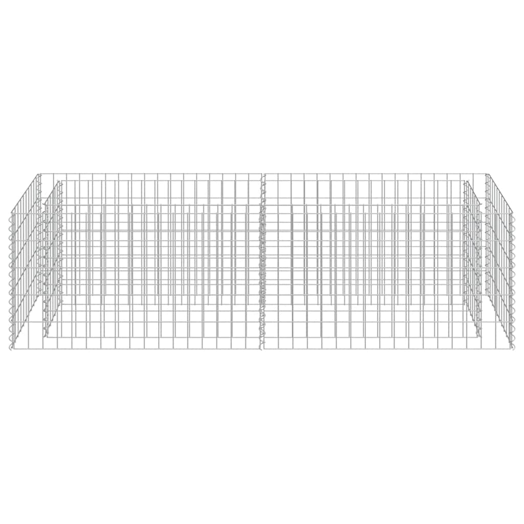 vidaXL Gabionen-Hochbeet Verzinkter Stahl 180×50×50 cm