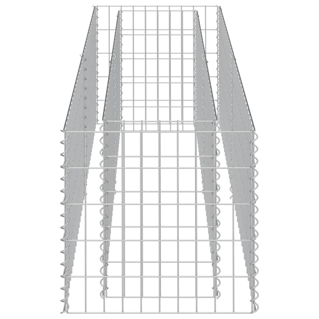 vidaXL Gabionen-Hochbeet Verzinkter Stahl 180×50×50 cm