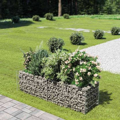 vidaXL Gabionen-Hochbeet Verzinkter Stahl 180×50×50 cm