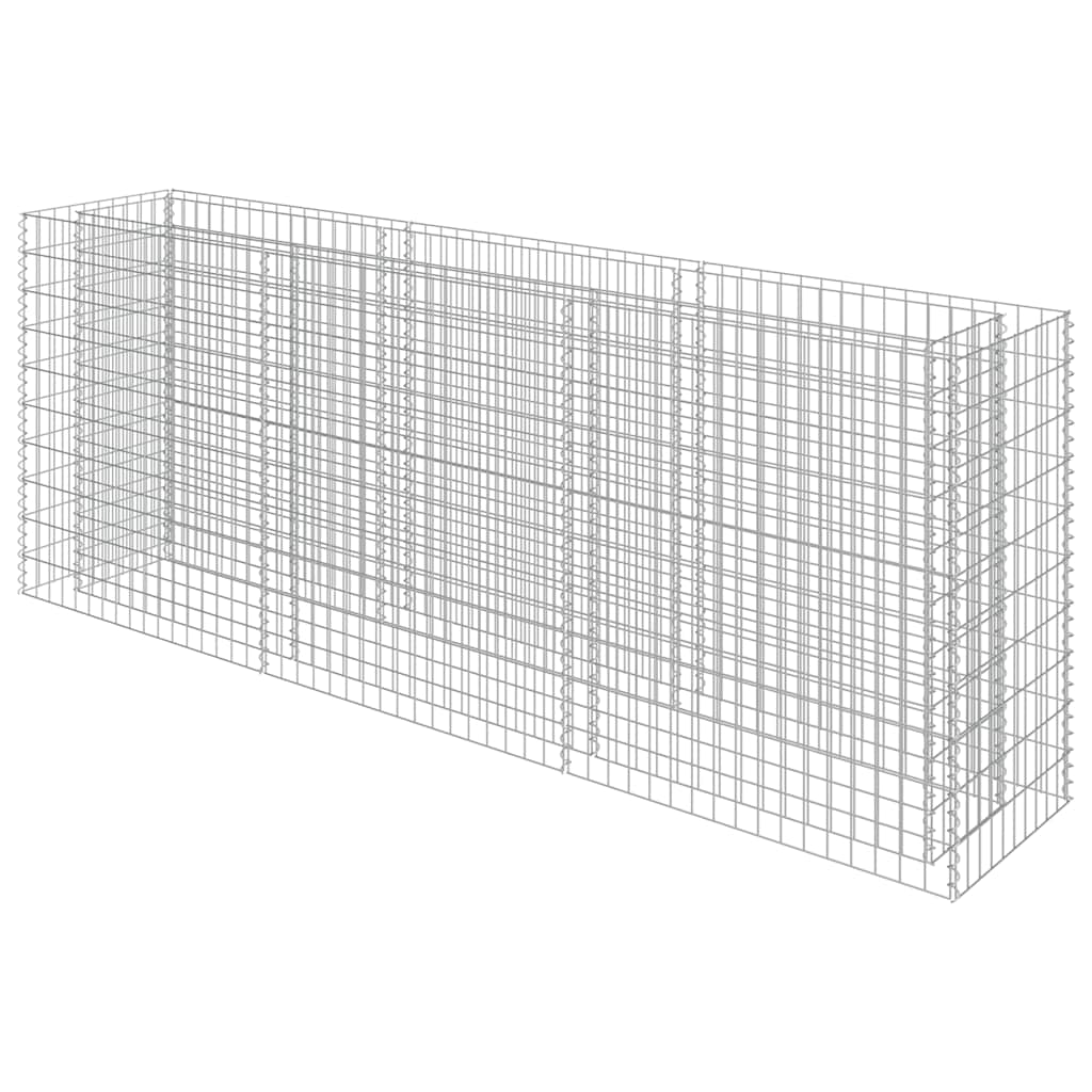 vidaXL Gabionen-Hochbeet Verzinkter Stahl 270×50×100 cm