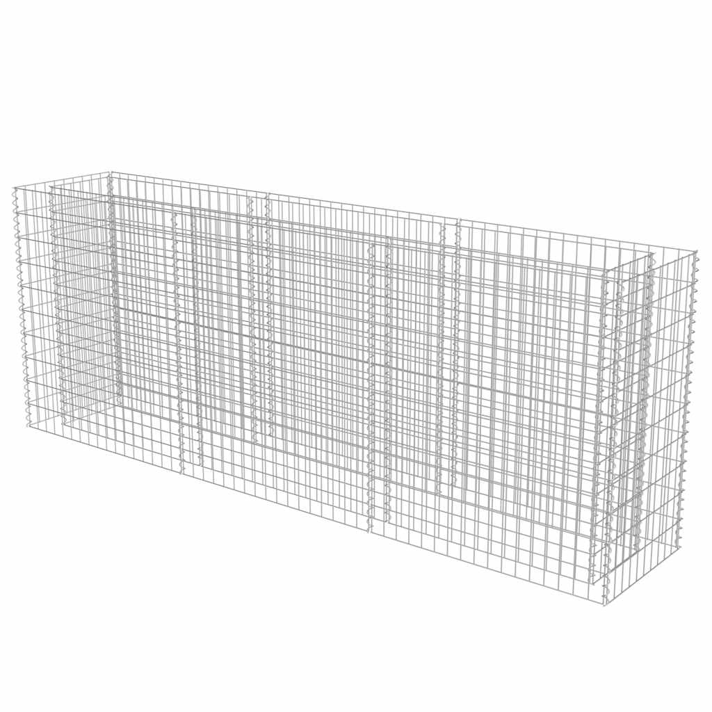 vidaXL Gabionen-Hochbeet Verzinkter Stahl 270×50×100 cm
