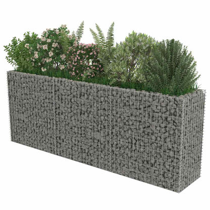 vidaXL Gabionen-Hochbeet Verzinkter Stahl 270×50×100 cm