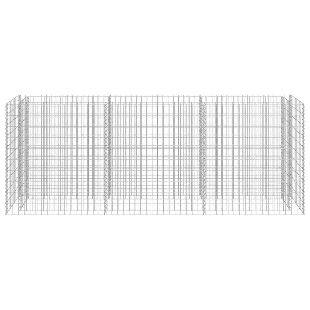 vidaXL Gabionen-Hochbeet Verzinkter Stahl 270×50×100 cm