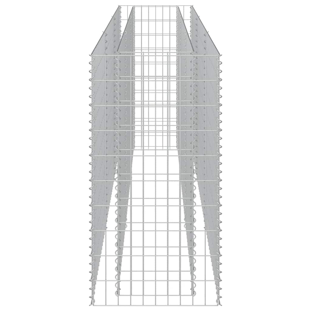 vidaXL Gabionen-Hochbeet Verzinkter Stahl 270×50×100 cm