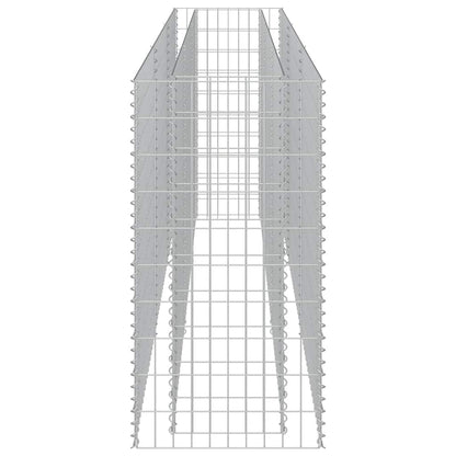 vidaXL Gabionen-Hochbeet Verzinkter Stahl 270×50×100 cm