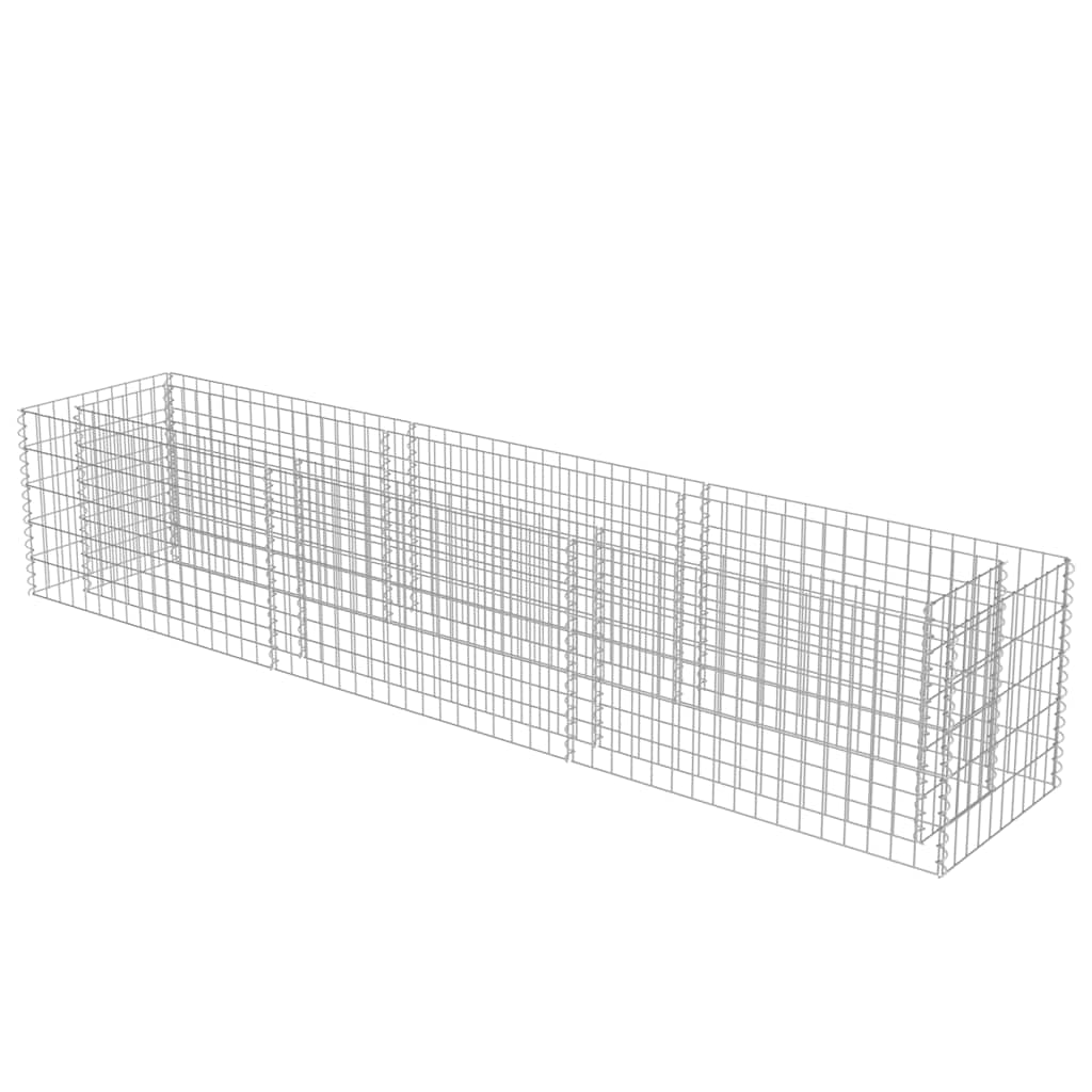 vidaXL Gabionen-Hochbeet Verzinkter Stahl 270×50×50 cm