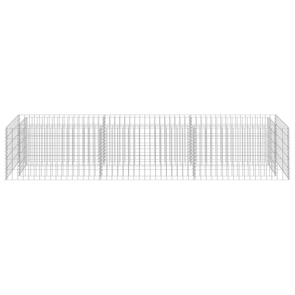 vidaXL Gabionen-Hochbeet Verzinkter Stahl 270×50×50 cm