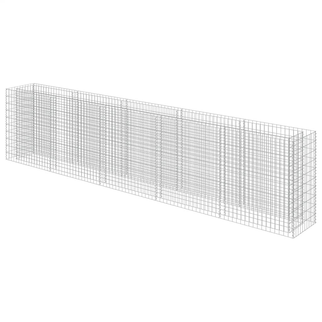 vidaXL Gabionen-Hochbeet Verzinkter Stahl 450×50×100 cm