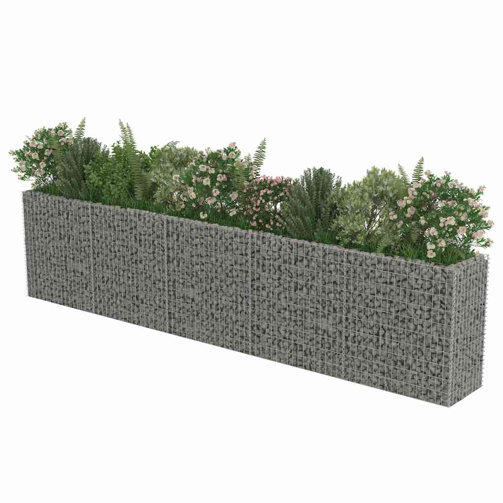 vidaXL Gabionen-Hochbeet Verzinkter Stahl 450×50×100 cm