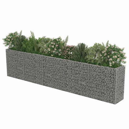 vidaXL Gabionen-Hochbeet Verzinkter Stahl 450×50×100 cm