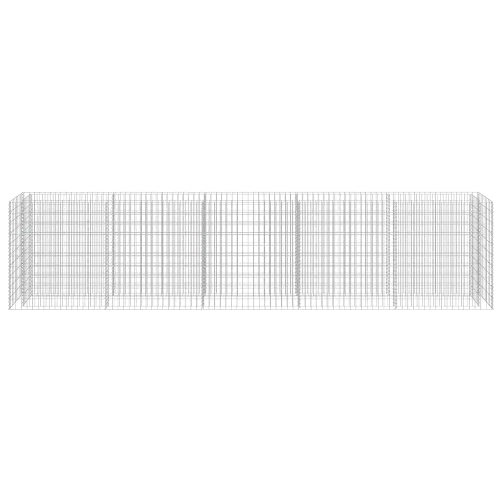vidaXL Gabionen-Hochbeet Verzinkter Stahl 450×50×100 cm