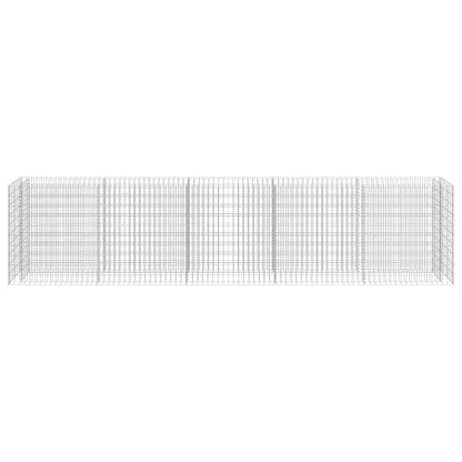 vidaXL Gabionen-Hochbeet Verzinkter Stahl 450×50×100 cm